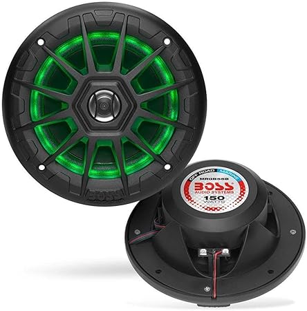 Amazon Co Jp Boss Audio Systems Mrgb55b 5 25インチ マリンスピーカー 防水 ペア150ワット 各75ワット マルチカラーイルミネーションフルレンジ 2ウェイ ペアでの販売 車 バイク