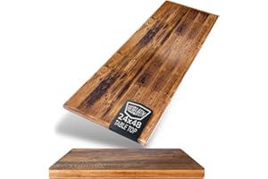 HEIRLOUM Reclaimed Wood Table Top - Rustic Recycled Wooden Piece Perfect for Signs, Counters, Kitchens, Dining and Coffee Table Tops (Straight Plank Table Top, 24" x 48")