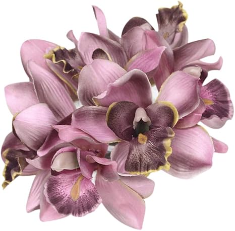 Amazon 造花 インテリア 本物そっくり リアル きれい ソフト触感 枯れない花 シンビジウム ウェディングブーケ 蘭造花 偽花 プレゼント ギフト 贈り物 開店祝い 誕生日 お見舞い 感謝 お礼 ウェディング ブーケ 結婚式 飾り 撮影 美術館 ホーム 庭園 深いピンク 造花