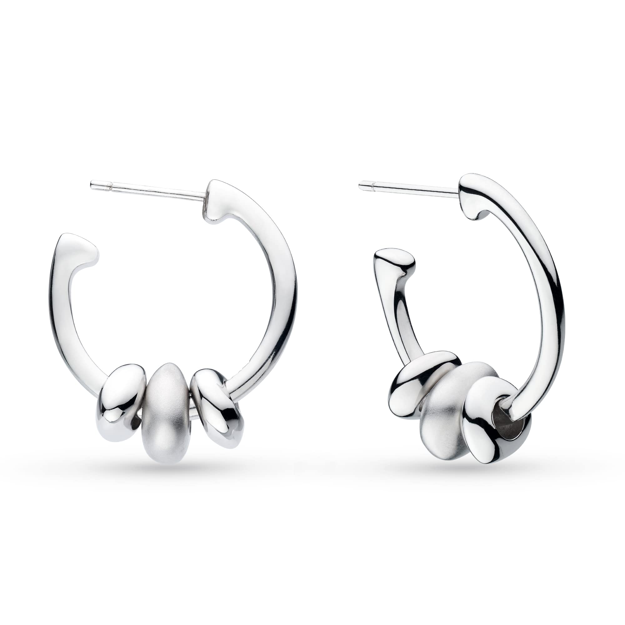 Kit Heath - Coast Tumble Pebble Hoop Earrings Textured Sterling Silver hoops that move with you—a gift for those who love fluid, organic design