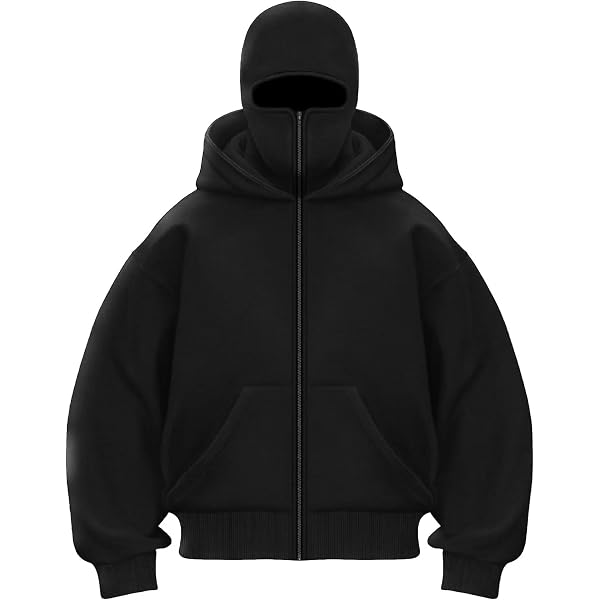 Sudadera Con Capucha Integrada Y Pasamontañas | Balaclava Ninja | Unisex | Para Invierno Y Deporte | Varios Colores