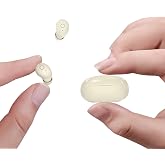 Xmenha Mini Tiny Invisible Micro Earbuds Wireless Bluetooth Invisible Headphones Smallest Ear Buds Extra Small Hidden Discreet Earbuds for Work Sleeping Skin Tone