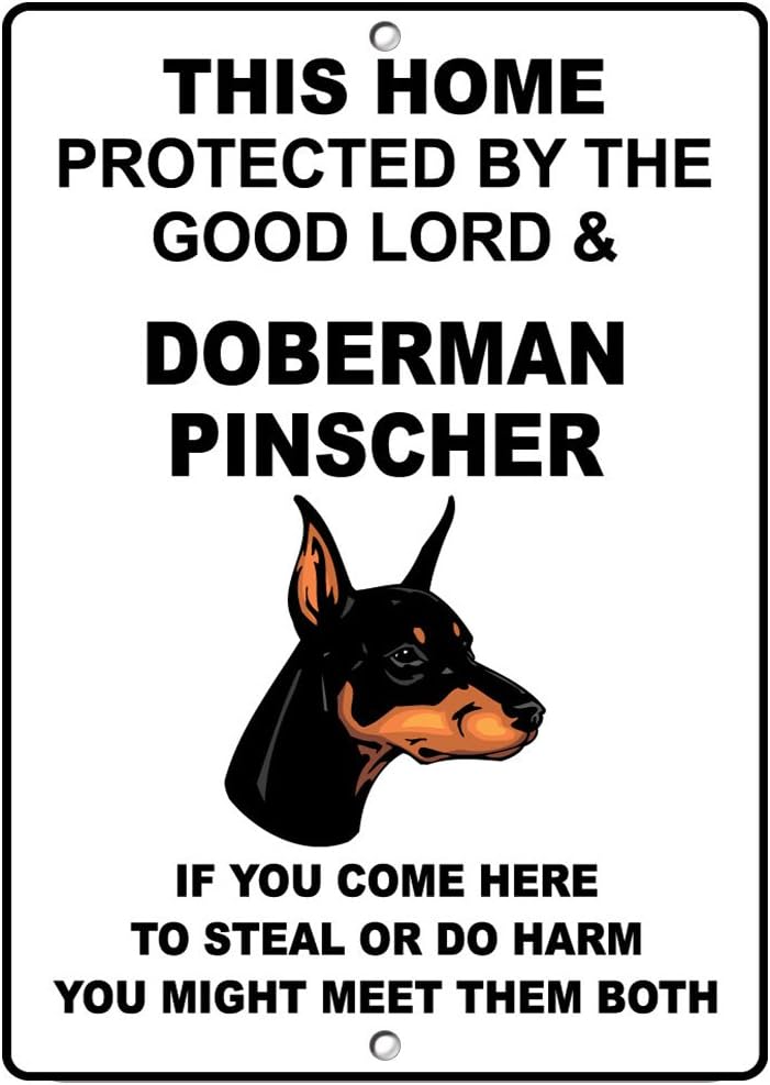 funny doberman warning signs