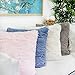 Homey COZY Faux Fur Throw Pillow Cover,Ivory Double-Side Luxury Fluffy Super-Soft Plush Fur Decorative Couch Cushion Pillow Case 20 x 20 Inch, Cover Only