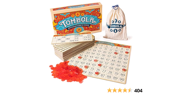 Tombola Bingo Board Game The Italian Game Of Chance For Family Friends And Large Parties Up To 24 Players Includes Calling Board 90 Tombolini Tiles 24 Double Sided Cards And 360 Chips Amazon Sg Toys