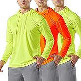 3PC or 6PC Men’s UPF 50+ Sun Protection Lightweight Long Sleeve Hoodie, Quick-Dry SPF UV Shirt for Outdoor Active Wear