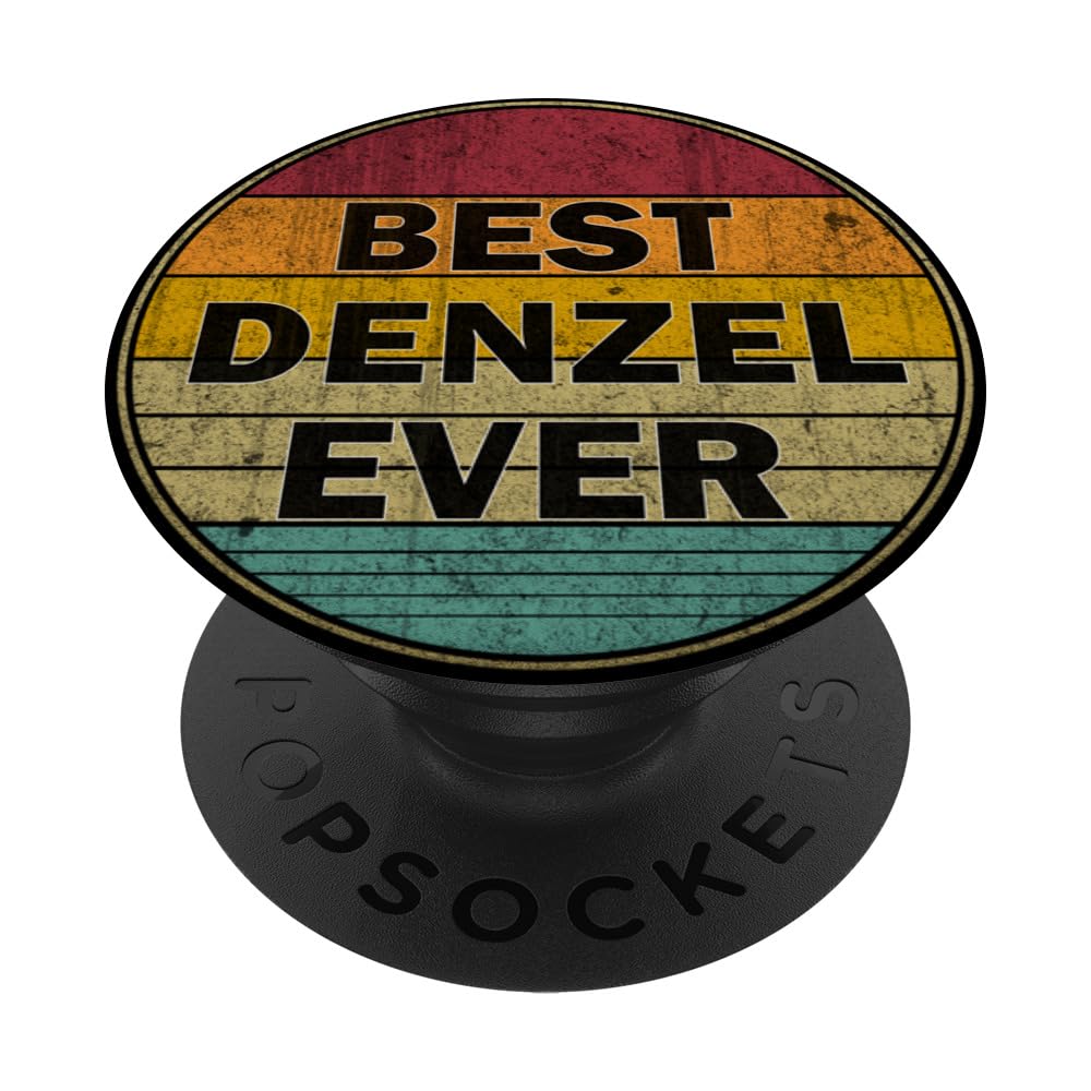 Personalized Name Denzel I love Denzel Retro vintage Style PopSockets Swappable PopGrip