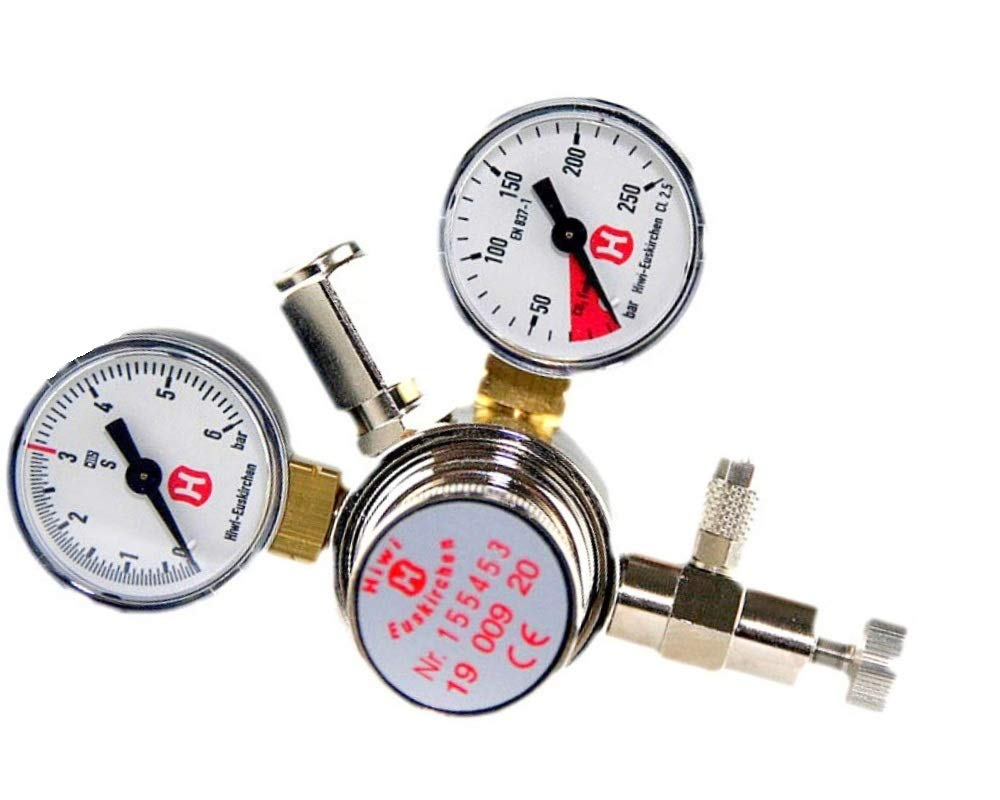 Hiwi Pressure Reducer CO2 Reusable with Fine Needle Valve
