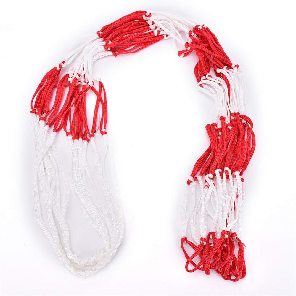 Wendy Mall White Red Basketball Storage Bag Football Soccer Sports Ball Mesh Net Nylon Bag Large Size Ball Carry Bag: Sports & Outdoors