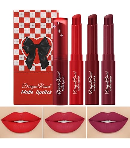 Amazon.com : Tiejdhr 4 Colors Mini Tube Mate Velvet Lipstick, Lip Tint Lip  stain Long Lasting 24 hours Waterproof Liquid Lipstick, Red Moisturizer  Smooth Lip Stick Cosmetic : Beauty & Personal Care