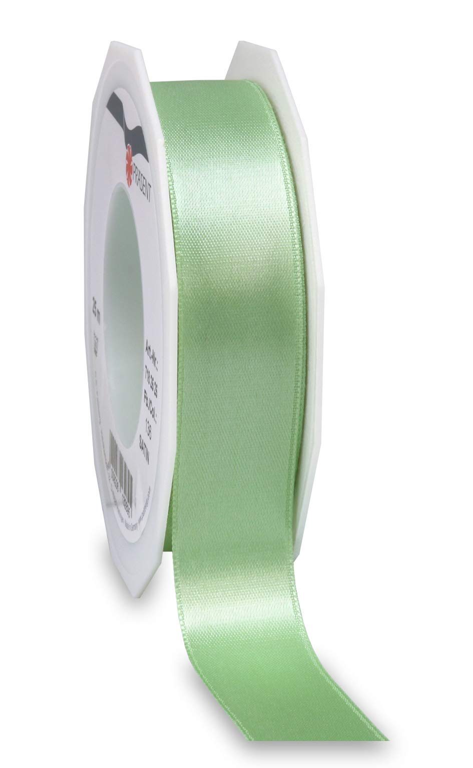 Präsent - Satin Ribbon Pastel Green 25 mm Width, 25 m Length