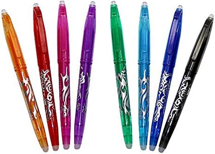 Tapepro Stylos Roller Ball Effaçable Pointe 05 Mm 8 Couleurs Coloré Dessin Stylos A Encre Gel Pointe Fine Noir Bleu Rouge Vert Outils étudiant