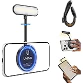 ULANZI M10 Magnetic Selfie Light Gooseneck Phone Reading Light with Magsafe | 2500-4500K 5 Brightness Levels &amp; Modes Portable Flexible Arm Fill Light Video Conference Light for iPhone/Android/iPad/Laptop