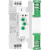 Multifunction Time Delay Relays AC DC 24V-240 Volt, 10A Mini Adjustable Timer Switch ON Off GRT6-M1, with 10 Electrical Timers Relay Control Delay Function for 1 Minute to 10 Days, DIN Rail Mount
