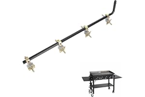 MOASKER 36 Inch Griddle Burner Control Valve with Gas Rail for Blackstone 4-Burner Flat Top Griddle 1554 1565 1836 1866 1560, Gas Valve Replacement Parts for Blackstone 36 Inch