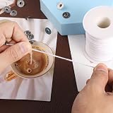 Yafe 200ft White Cotton Candle Wicks with 100 Wick Sustainers Kit view 4