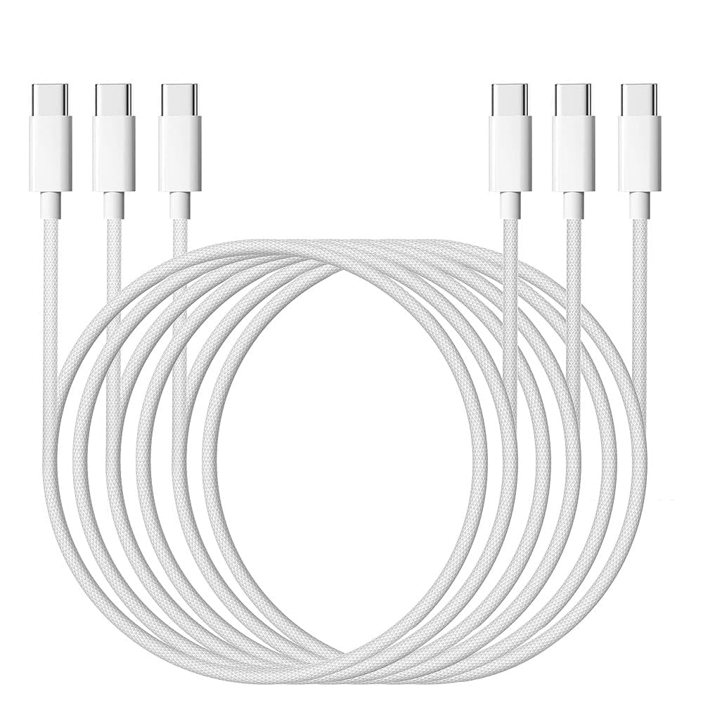 Photo 1 of [10ft,3Pack] 240W USB C to USB C Cable, MFi Certified iPhone 17 Charger Type-C to Type-C Super Fast Charging Data Sync Braided Cable for iPhone 17/16/15 Pro Max, Vision Pro, iPad Pro Air mini, Galaxy