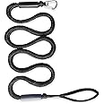 7ft Bungee Dock line, Dock Mooring Ropes (Black, 7ft one Hook 1 Pack)