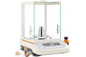 Analytical Balance, 220g/0.1mg Precise Electronic Scale 0.0001g Hanchen Digital Balance for Jewelry Store Lab Pharmacy Chemical Plant (220g/0.1mg)