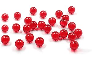 YEETSCHI 6mm Clear Quartz Balls Beads Insert (30 Pack) (Red)