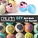 Caydo 15 Set 3 Size DIY ABS Plastic Bath Bomb Mold with 30 Pieces Shrink Warp Bags for Crafting Your Own Fizzies