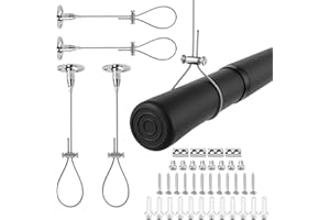 AYAYGD 4 Pack Ceiling Mounted Curtain Rod Support,Adjustable 59" Stainless Steel Ceiling Mounted Shower Curtain Rod Holder,Wardrobe Pipe Bracket Rod Holder for Curved, L-Shaped or Straight Shower Rods