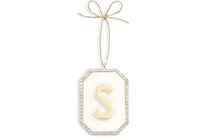 Mrchtmas 2025 Christmas Initial Ornaments, Letter S Ornaments for Xmas Tree,Hanging Christmas Ornament for Mother Best Friends Sister Wife|S-Let it Glow Initial