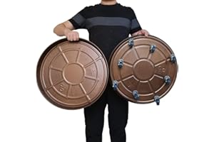 FLRISNTIG 2 Pack 20" Heavy Duty Plant Dolly with Wheels, 380lbs Metal Rolling Plant Stand with Casters, Round Wheeled Planter Caddy Roller Base Carry Potted Tree Flower Pot for Indoor Outdoor Garden, Bronze