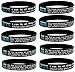 Inkstone (10-pack) Scripture Silicone Bracelets - Jeremiah 29:11, John 3:16, & Philippians 4:13 Assortment Bulk Pack - Christian Religious Bible Verses Silicone Rubber Wristbands