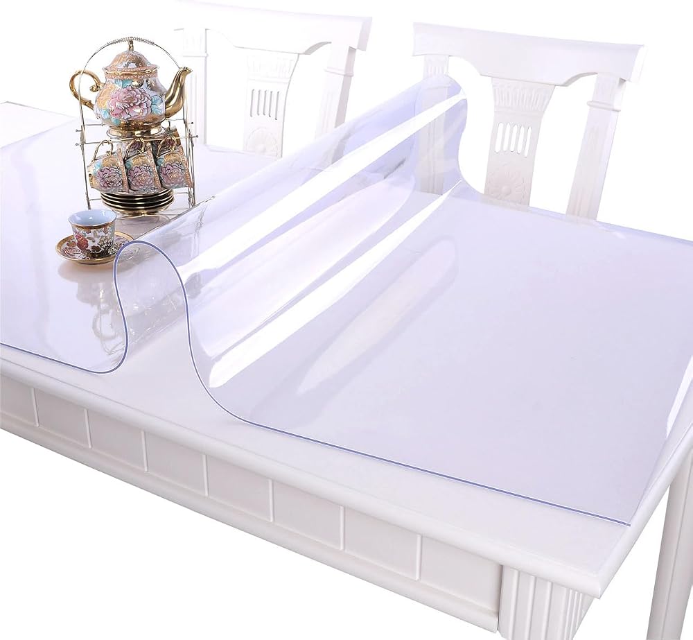 VITA FELICE Clear PVC Table Protector 90x200 cm Heavy Duty Waterproof