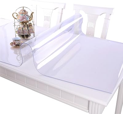 Vita Felice Transparent PVC Table Protector 100x200 cm Heavy Duty Clear Cover