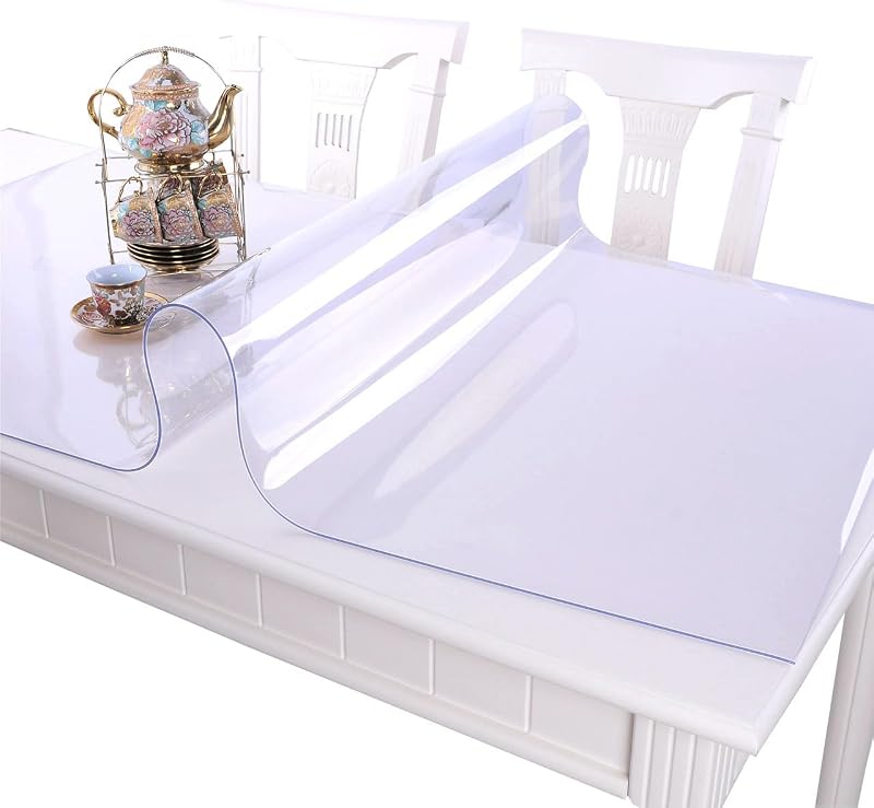 VITA FELICE Clear PVC Table Protector 90x200 cm Heavy Duty Waterproof