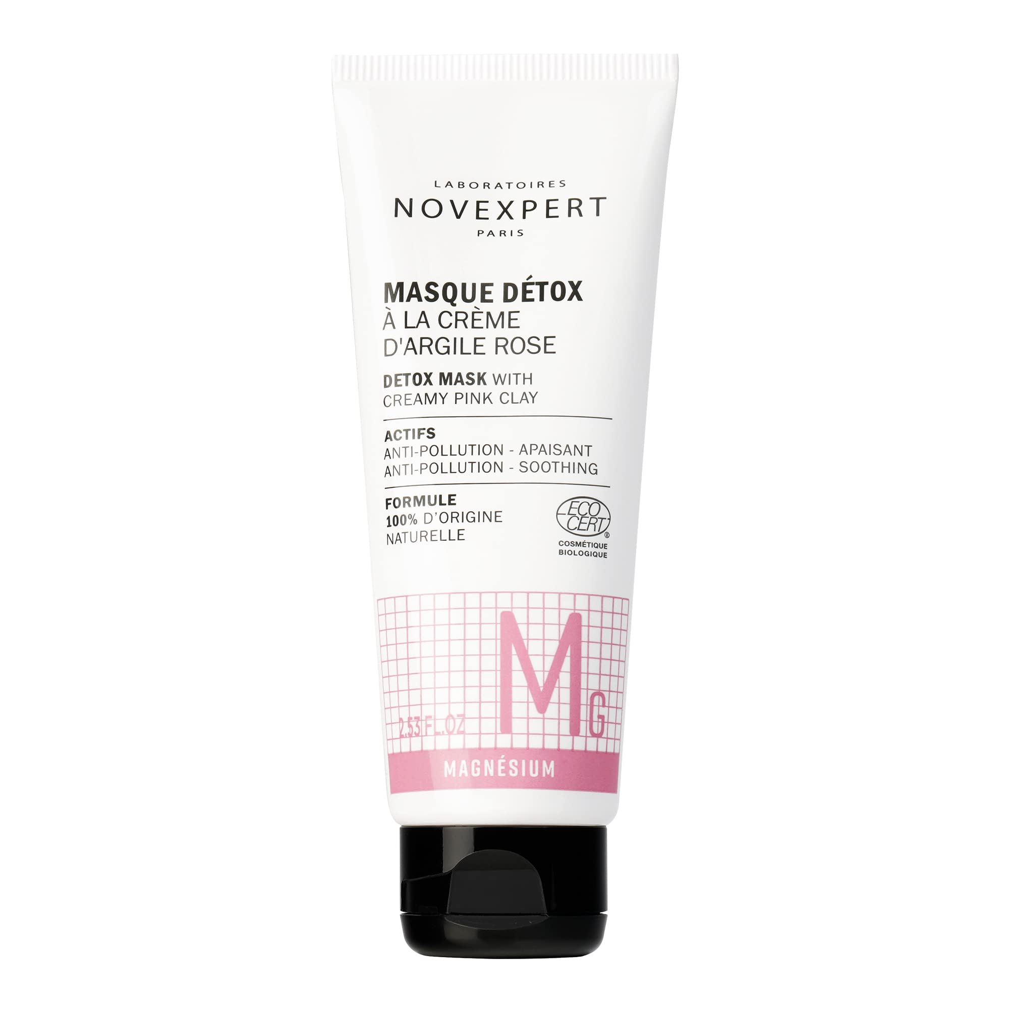 Novexpert Detox Mask With Creamy Pink Clay For Unisex 2.53 oz Mask