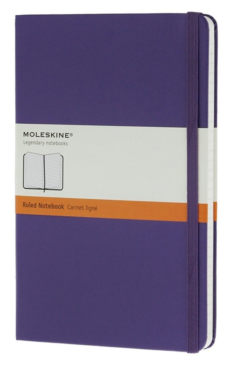 Moleskine Pocket Size Ruled Hard Notebook - Purple