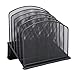 Inclined File Folder Desk Organizer by DESIGNA, 5 Section Office Desktop Document Sorter Stand Up Office Supplies File Organizer | Desk File Holder | Steel Mesh Construction Collection, Black