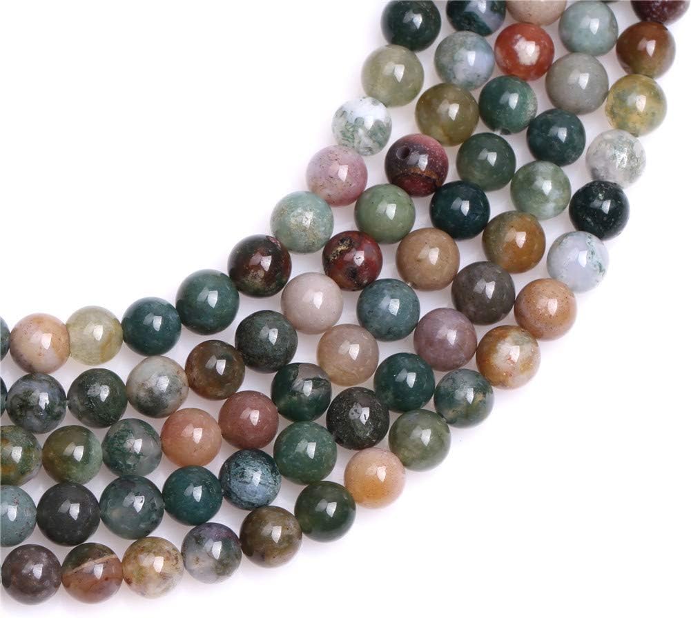 GEM-Inside 6mm Indian Agate Round Gemstone Semi Precious Loose Beads for Jewellery Making 15'' - Image 4