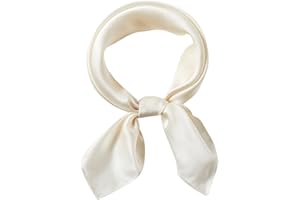 WUZININGLE 21"x21" Solid Color Silk Scarf-100% Mulberry Silk Neck Scarf-Light Thin Breathable Small Headscarfs