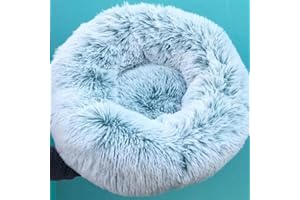 Geizire 16/20/24 inch Cat Bed Dog Bed for Cats, Small/Medium Dogs, Washable Donut Calming Round,Soft Fluffy Warm and Cozy Anti Anxiety Cuddler, Joint-Relief Pet Bed
