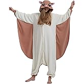 DarkCom Flying Squirrel Onesie Halloween Costume One Piece Unisex Adult Pajamas Women Men Sleepwear Christmas Pajamas