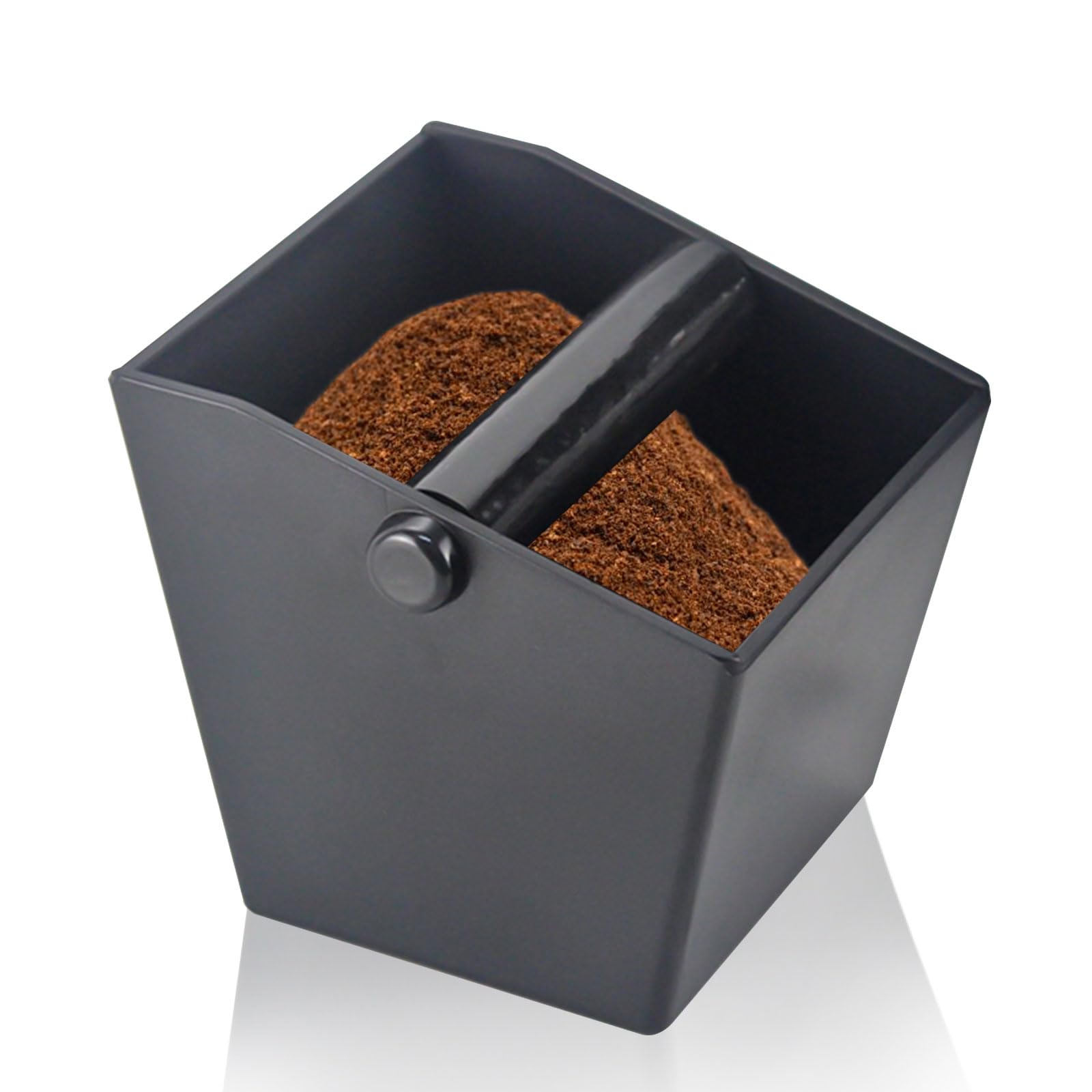 FEMONGY Coffee Knock Box 800ml Knock Box with Removable Knock Lever, Sage Knock Box, Coffee Grounds Knock Box, Barista Accessories, Coffee Bin,for Espresso Maker Accessories (Black)