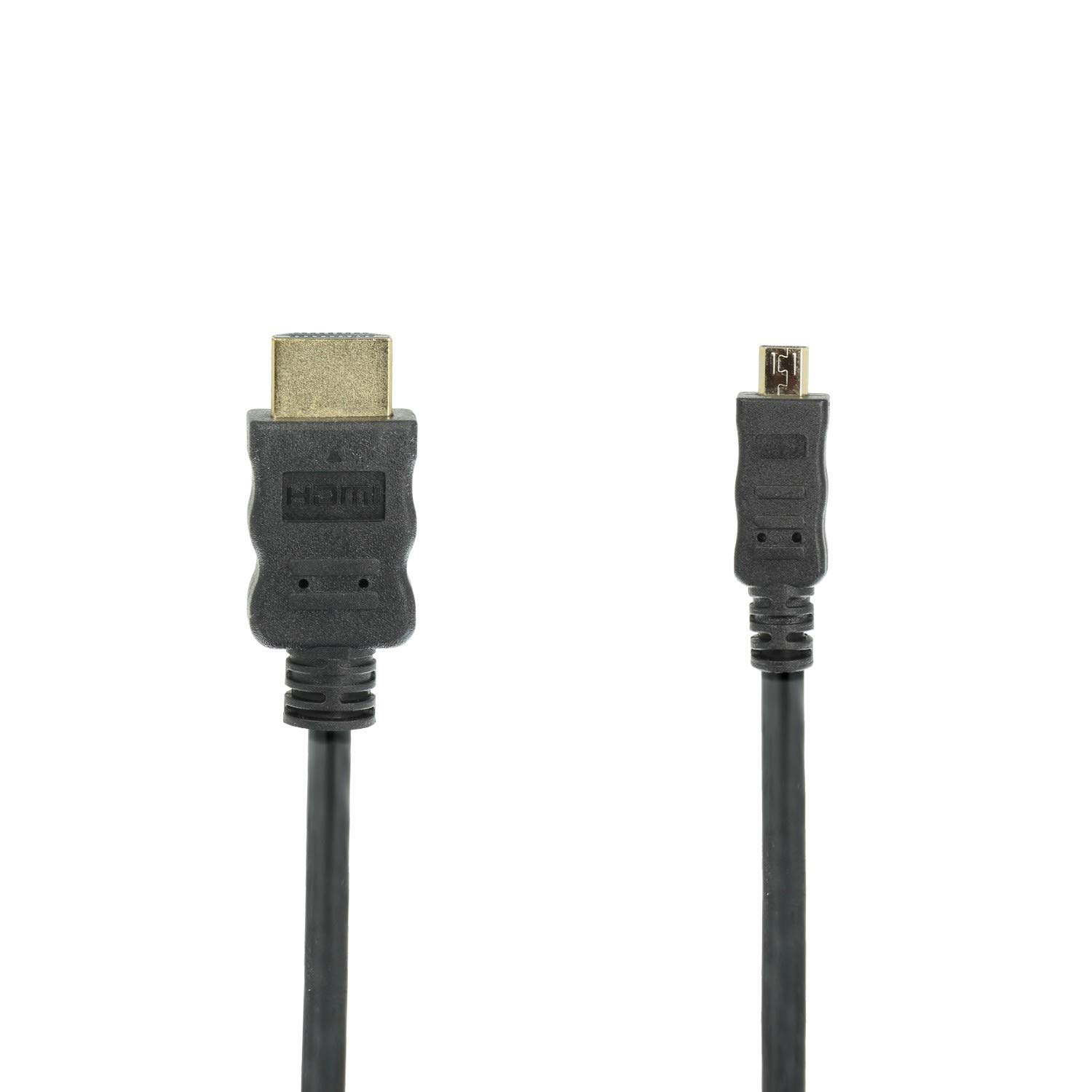 Hdsupply x HC055 Xxxe High Speed Micro HDMI Cable with Ethernet HDMI A Male – HDMI D Male 19 Pin (19 Pin) – Double Shielded, Gold-plated contacts Black