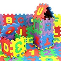 RXIN 36Pcs Baby Game pad Number Alphabet Puzzle Foam Floor Play Mats Toy for Children Kids Maths Educational Toy Gift Kids Foam Play Mat