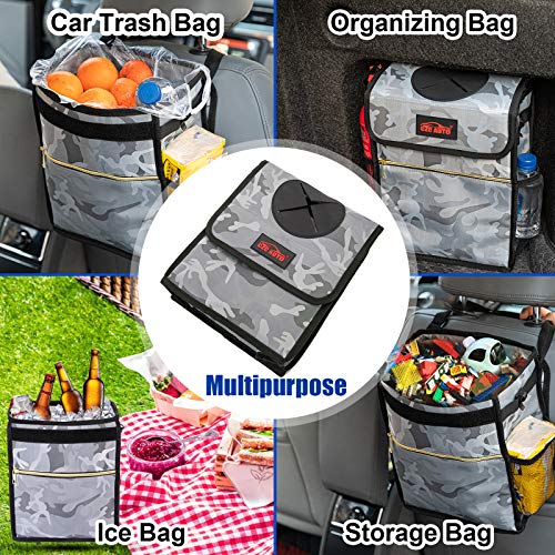 CZC AUTO Car Trash Can/Bin Leakproof Car Garbage Bin with Lid and