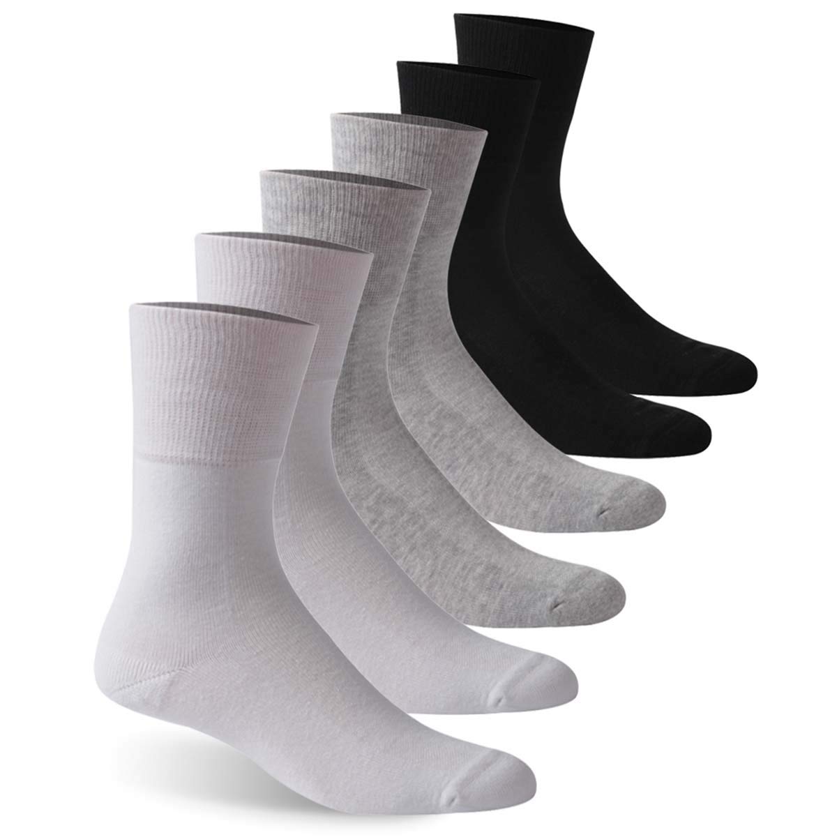 Diabetic Dress Crew Socks for Men Women Non-Binding Loose Top Seamless Toe Co... | eBay Diabetic Dress Crew Socks for Men Women Non-Binding Loose Top Seamless Toe Co... | eBay