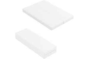 PARELER BEAR Foldable Pack n Play Mattress Topper, 38x26 White Breathable Cover Foam Mattresses for Playard Playpen, Indoor & Outdoor Use