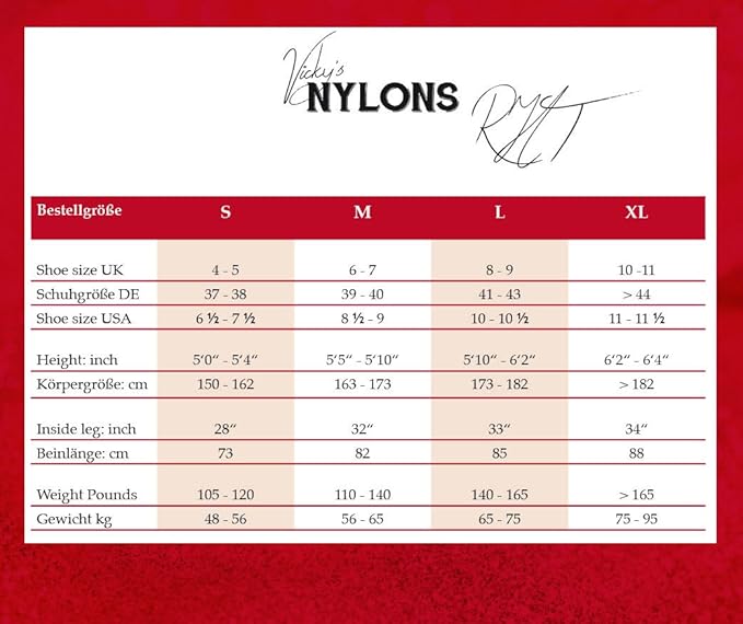 Vickys NYLONS finest hosiery Echte Engische Nahlos Strapsstr/&uuml;mpfe 100/% Nylon RHT Nylonstr/&uuml;mpfe Bronze Nahtlos
