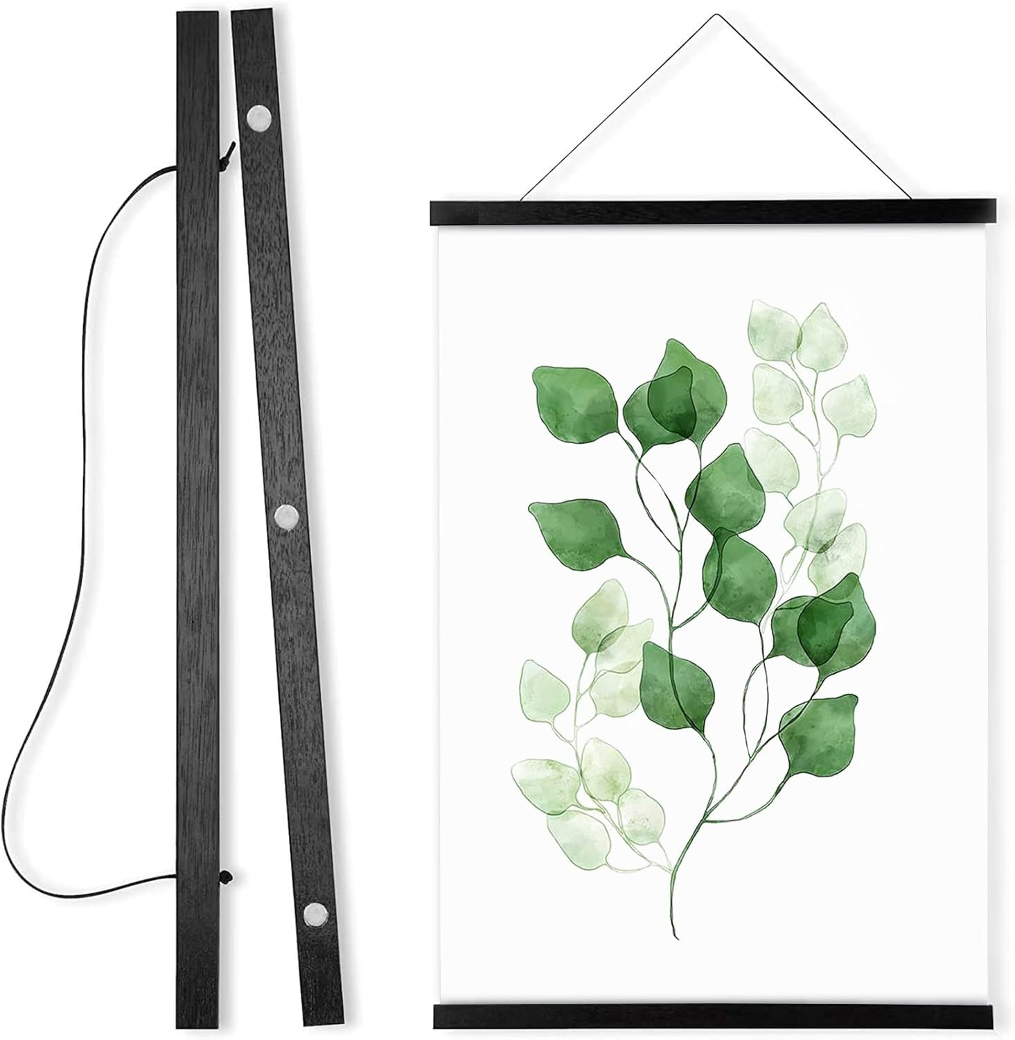 Wall Décor - WITCOLOR Magnetic Poster Hanger Wooden Poster Frame, Extra Strong Magnets, 16x20 16x24 16x22 Magnet Poster Hanger for Wall Art, Pictures, Prints, Maps, Canvas, Black