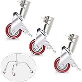 Neewer 3 Packs Professional Swivel Caster Wheels Set with 75mm Diameter, Durable Metal Construction with Rubber Base ONLY Com