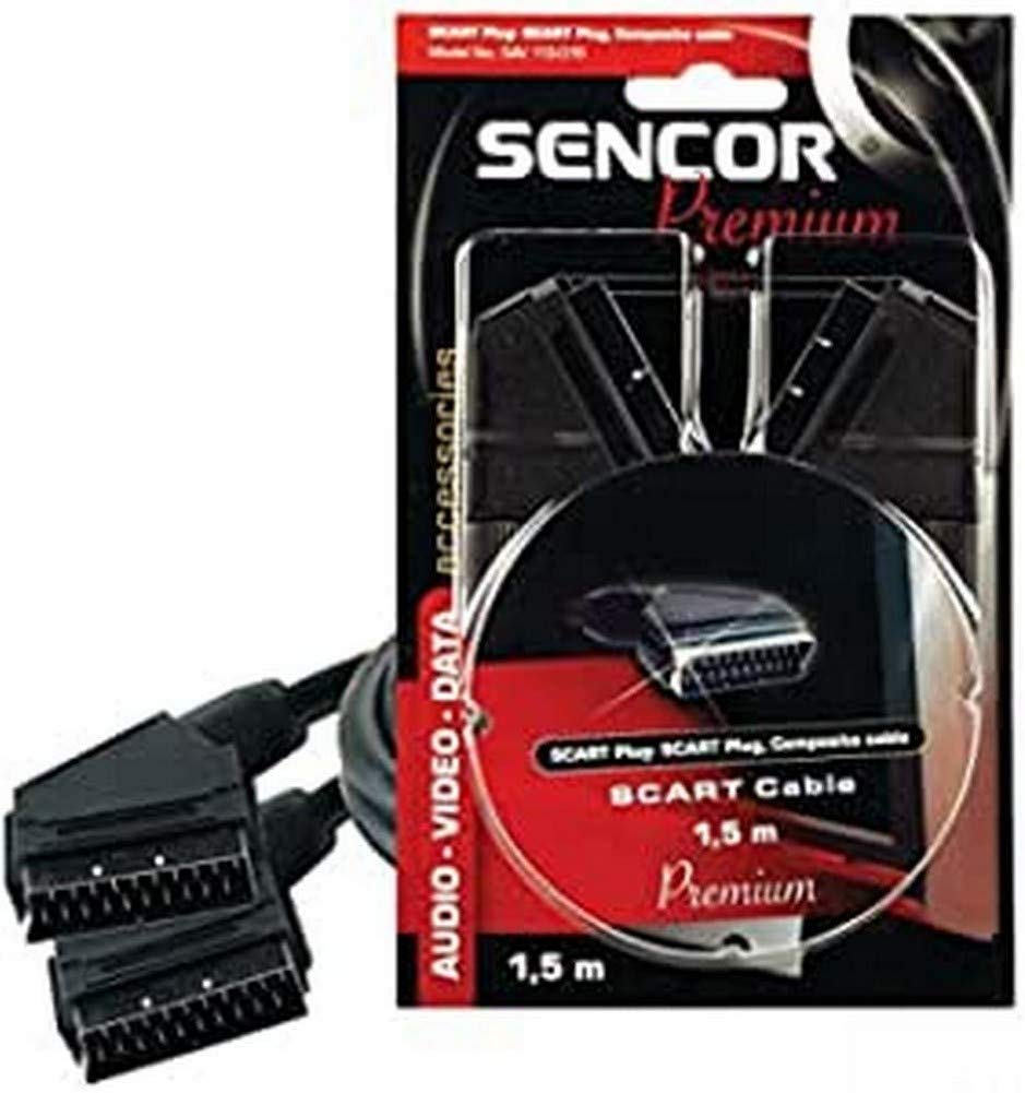 SENCOR SAV 113-015 SCART Male to SCART Male 21 Pins Length 1.5 m SCART M-SCART M 21P