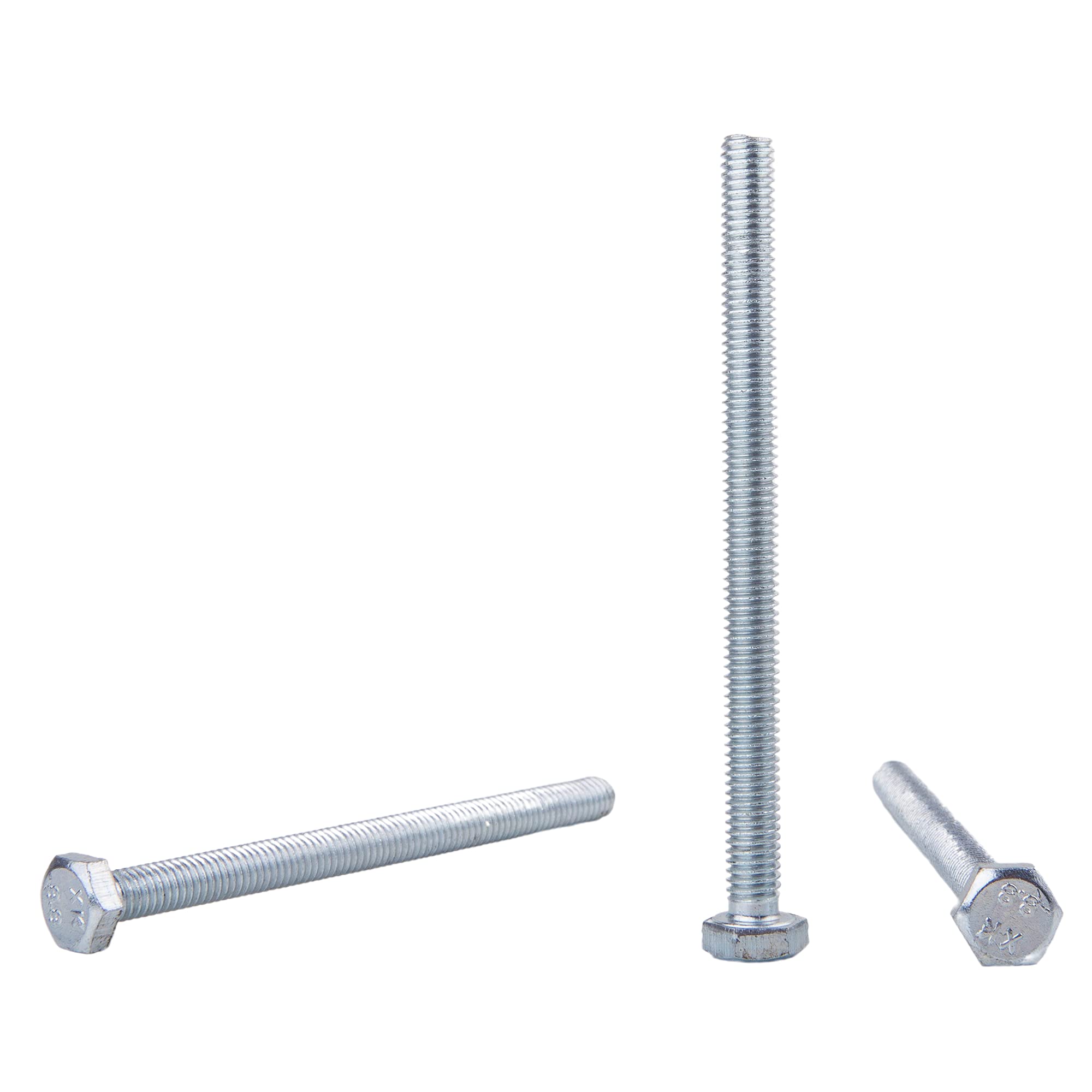 (Pack of 40 pcs) DIN 933 Zinc Plated Steel Hexagon Bolts M6 x 80 mm 8.8 Grade, Hex Screws, Fully Threaded, Hex Head, Tap Bolt (40, M6 x 80 mm)